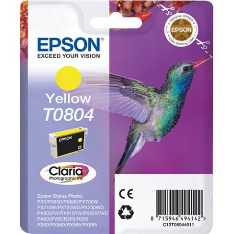 Epson T0804 / C13T08044011 Cartucho original amarillo (620 páginas)