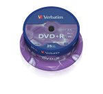 Dvd+r verbatim capacidad 4.7gb velocidad 16x 120 min tarrina de 25 unidades