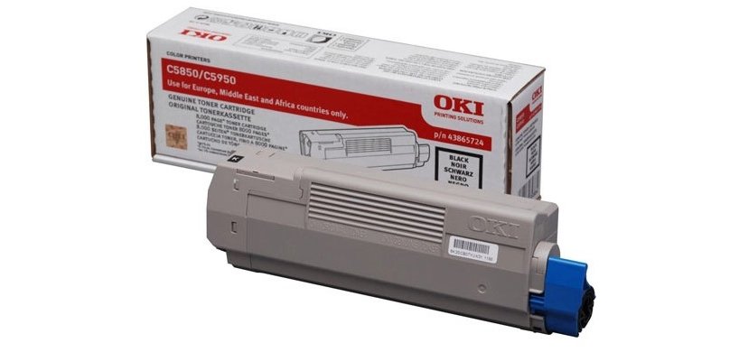 Oki 43865724 Tóner original negro de alta capacidad (8000 páginas)