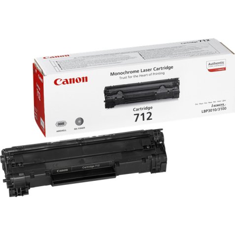 Canon 712 / 1870B002 Tóner original negro de capacidad estándar (1500 páginas)