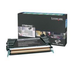 Lexmark C736H1KG Tóner original negro de alta capacidad (12000 páginas)