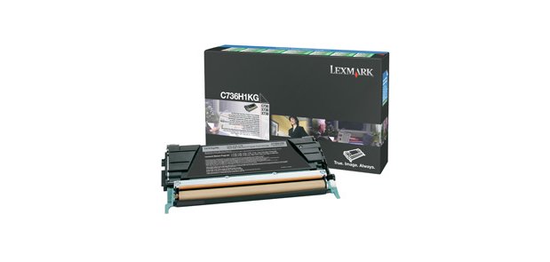 Lexmark C736H1KG Tóner original negro de alta capacidad (12000 páginas)