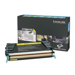 Lexmark C736H1YG Tóner original amarillo de alta capacidad (10000 páginas)