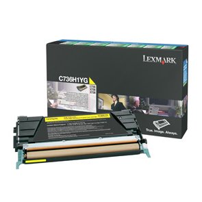 Lexmark C736H1YG Tóner original amarillo de alta capacidad (10000 páginas)