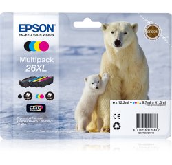 Epson 26XL (C13T26364010) Pack Cartucho original negro + tricolor de alta capacidad