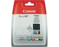 Canon CLI-551 / 6509B008 Pack Cartucho original negro + tricolor de capacidad estándar