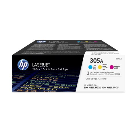 HP CF370AM Pack Tóner original tricolor de capacidad estándar (2600 páginas)