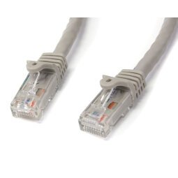 StarTech.com Cable de Red Gigabit Ethernet 15m UTP Patch Cat6 Cat 6 RJ45 Snagless Sin Enganches - Gris