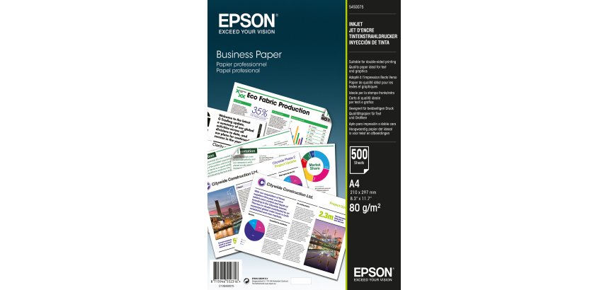 Epson Papel Business Inkjet A4 de , 80 g/m2, 500 hojas