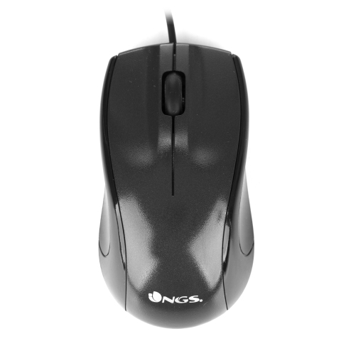 Raton ngs wired mist optico con cable 1000 dpi ambidiestros usb color negro