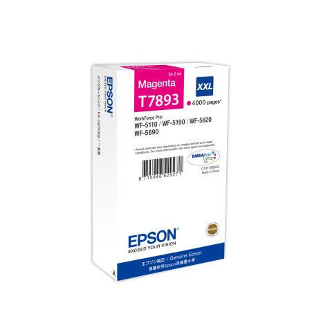 Epson T7893 XXL Cartucho original magenta de alta capacidad (4000 páginas)