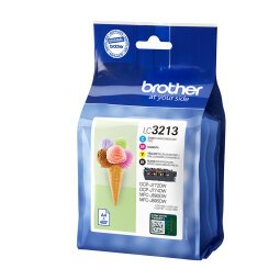 Brother LC3213VAL Pack de 4 cartuchos Originales Negro + tricolor (4 x 400 páginas) 