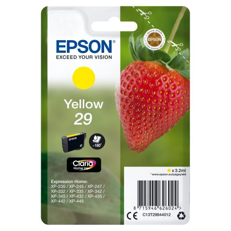 Epson 29 / C13T29844012 Cartucho original amarillo de capacidad estándar (180 páginas)