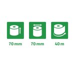 Bobines calculatrices Exacompta 40513E - l 70 mm x L 40 m, Ø 70 mm - 1 pli(s) - Paquet de 10