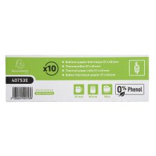 Rollen voor bank- en betaalkaartterminals 57x40x12x18 - 1 laags thermisch 55g/m² zonder Phenol - Longlife papier - Wit