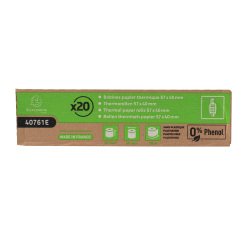 Bobines Terminaux bancaires Exacompta 40761E - l 57 mm x L 18 m, Ø 40 mm - 1 pli(s) - paquet de 20