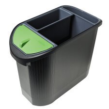 TOP LINE ECO WASTE PAPER BIN black/anthr - Black/ Grey