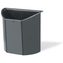Halbrunder Öko-Einsatz für den Mülleimer, 2,5 Liter Volumen - Anthrazit