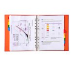 Intercalaire A4+ carte blanche Exacompta 12 onglets neutres multicolores - 1 jeu