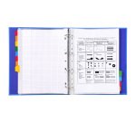 Intercalaire A4+ carte blanche Exacompta 12 onglets neutres multicolores - 1 jeu