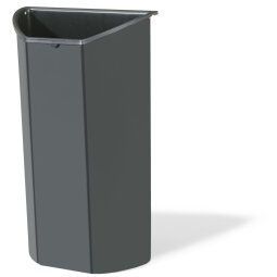 Halbrunder, tiefer Öko-Einsatz für den Mülleimer, 4,5 Liter Volumen - Anthrazit