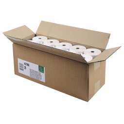 Rollen voor kastickets 80x80x12x72 - 1 laags thermisch 55g/m2 zonder BPA - Wit - pak van 5