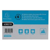 Bobines Caisses Exacompta 43821E - l 80 mm x L 72 m, Ø 76 mm - 1 pli(s) - paquet de 6