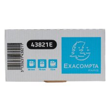 Exacompta, 1-lagige thermische Kassenrolle 48g, 80x70 mm, Länge 72 mm, BPA-frei - Weiß