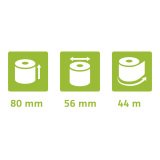 Bobines balances Exacompta 43824E - l 80 mm x L 44 m, Ø 60 mm - 1 pli(s) - Paquet de 10