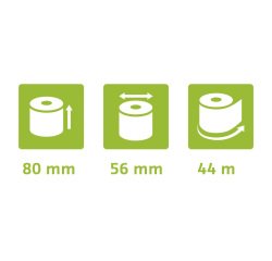 Bobines balances Exacompta 43824E - l 80 mm x L 44 m, Ø 60 mm - 1 pli(s) - Paquet de 10