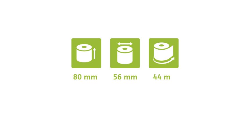 Bobines balances Exacompta 43824E - l 80 mm x L 44 m, Ø 60 mm - 1 pli(s) - Paquet de 10