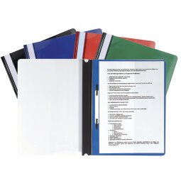 Flat Bar Folder PVC A4+ Assorted - Assorted colours