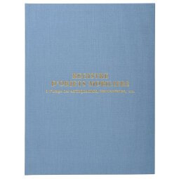 Registre 32x24cm Objets mobiliers - Spécial brocanteurs et antiquaires 100 pages - Bleu