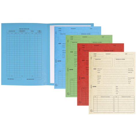 Pack of 25 printed pressboard folders Procedure 25x32cm