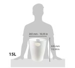 Corbeille à papier Ecobin Autentik - Blanc