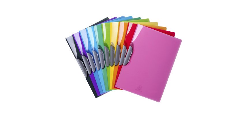 Chemise de présentation à Clip Exacompta Iderama 22 x 31 couleurs assorties
