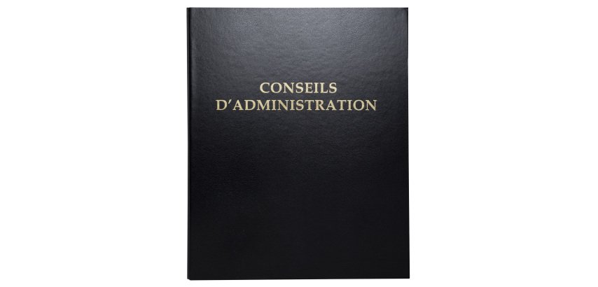 Registre reliure conseils d'administration 4 anneaux avec recharge 32 x 26 cm 100 feuillets