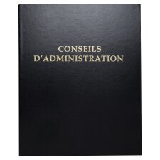 Reliure registre économique 32x26cm 4 anneaux - Conseils d'administration - Noir