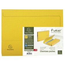 FOREVER® Pak van 10 pocketmappen 290g/m2 - 24x32cm voor A4