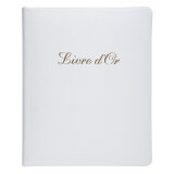 Livre d'or Cuir Alpille 140 pages ivoire - 26x22cm vertical