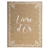 Gastenboek 100 blz met goudsnede - Formaat 27x22cm - KRAFT - Design