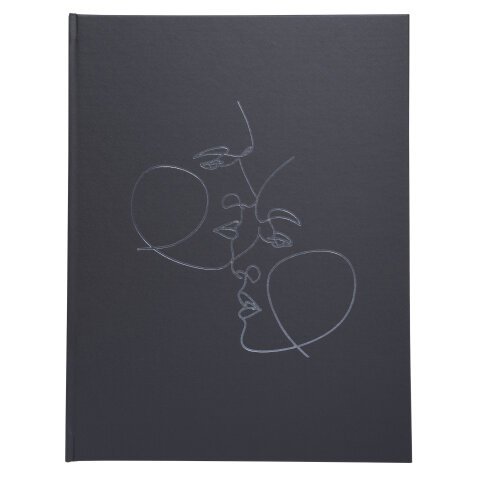 Exacompta, Gästebuch100 Seiten silber, 27x22cm, Art elfenbein