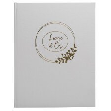 Ring flower gold edge 100 page guestbook