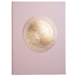 Gastenboek 100 pagina's goudrand Ellipse - roze