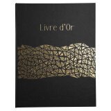 Guest book 100 pages gold 27x22cm ARAMY - Black