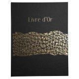 Livre d'or 100 pages tranche or Aramy - Noir