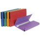 Pack of 5 document wallets premium quality pressboard 300gsm - A4 - Assorted colours