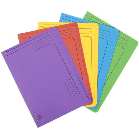 Forever Slip Files 290gsm 22x31cm Assorted Pack of 5 - Assorted colours