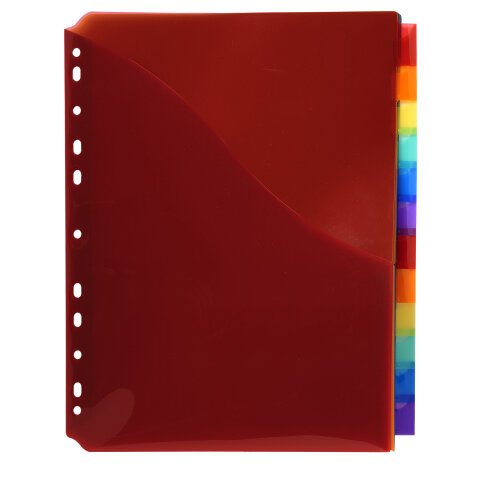 Exacompta PP Dividers, A4, maxi, 12 part - Assorted colours