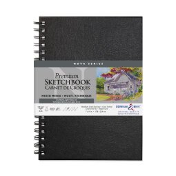 Nova Series carnet spiralé 50F 17,8x25,4cm 150g - Gris